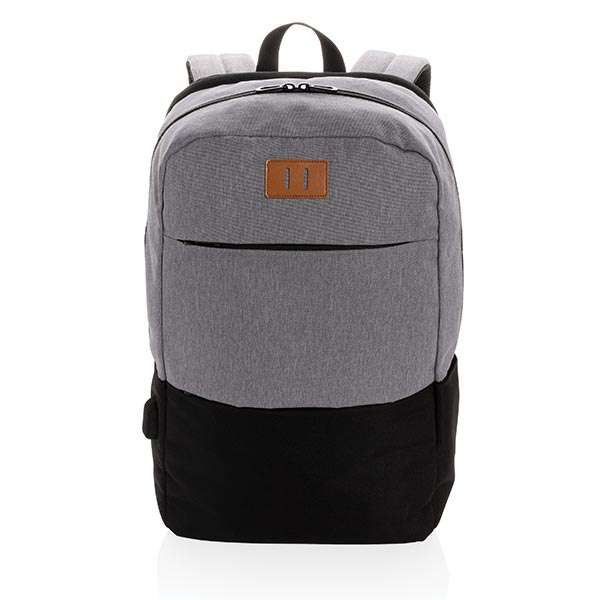 Moderner 15.6&quot; USB &amp; RFID Laptop-Rucksack, PVC-frei