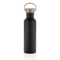 Moderne Stainless-Steel Flasche mit Bambusdeckel