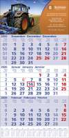 3 Monats-Wandkalender auch mit Werbedruck Top 12, 3-sprachig