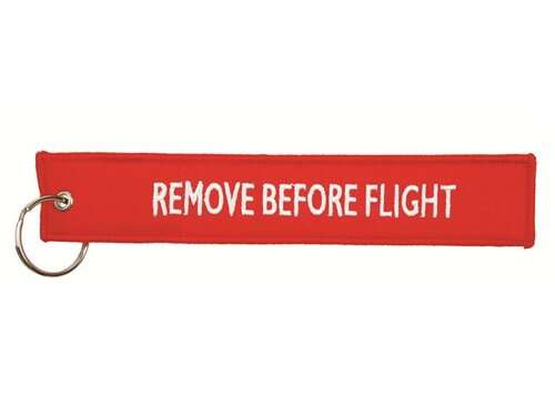 Hangtag &quot;Remove before flight&quot;