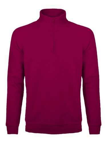 BS Sirio Pullover mit halbem Reißverschluss, 280 g/m2, 70 % Baumwolle/30 % Polyester