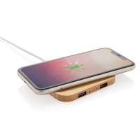 5W-Wireless-Charger aus Bambus mit USB