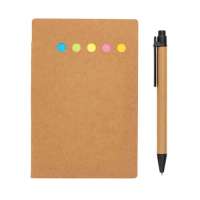 Haftnotizen im A6 Kraft-Booklet mit Stift