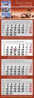 4 Monats-Wandkalender Classic 4, 7-sprachig