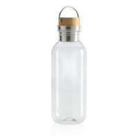 RCS rPET Flasche with Bambusdeckel und Griff