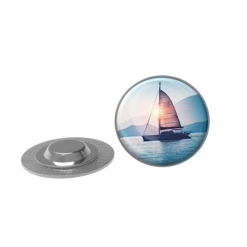 Pin Metal with magnet, Round