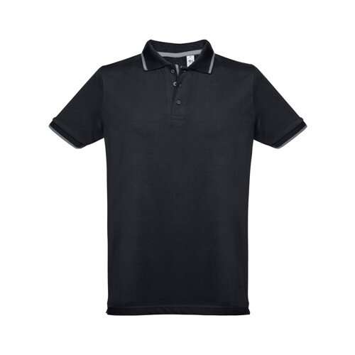 THC ROME. Zweifarbiges Baumwoll-Poloshirt für Herren