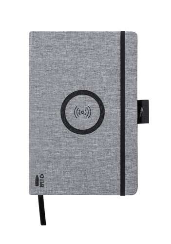 Bein Notizbuch mit Wireless-Charger