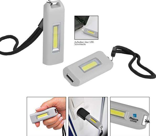 Aufladbare LED Leuchte Eco USB Light 70 L grau