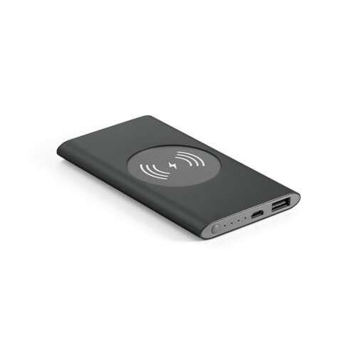 CASSINI. Powerbank 4&#039;000 mAh mit 5W wireless Ladegerät aus Recyceltes Aluminium (100 % rAL)