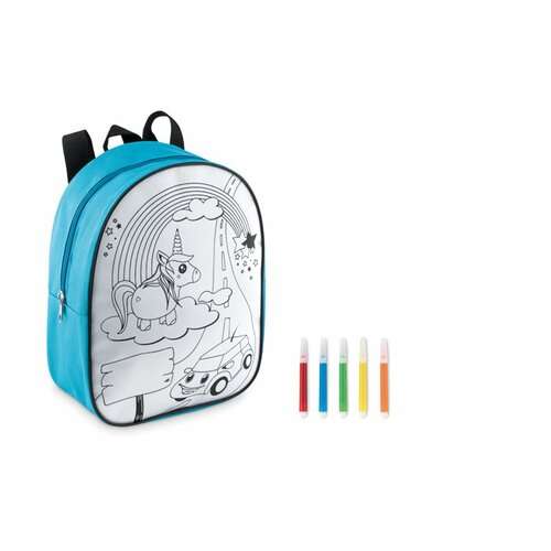 BACKSKETCHY Rucksack mit 5 Filzstiften